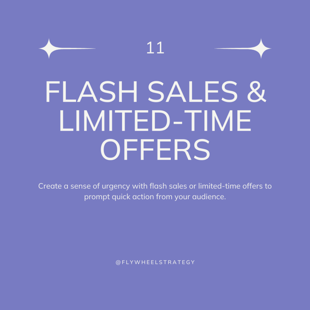 Keep momentum after BFCM. Flash sales & limited time offers. Flywheel Strategy.