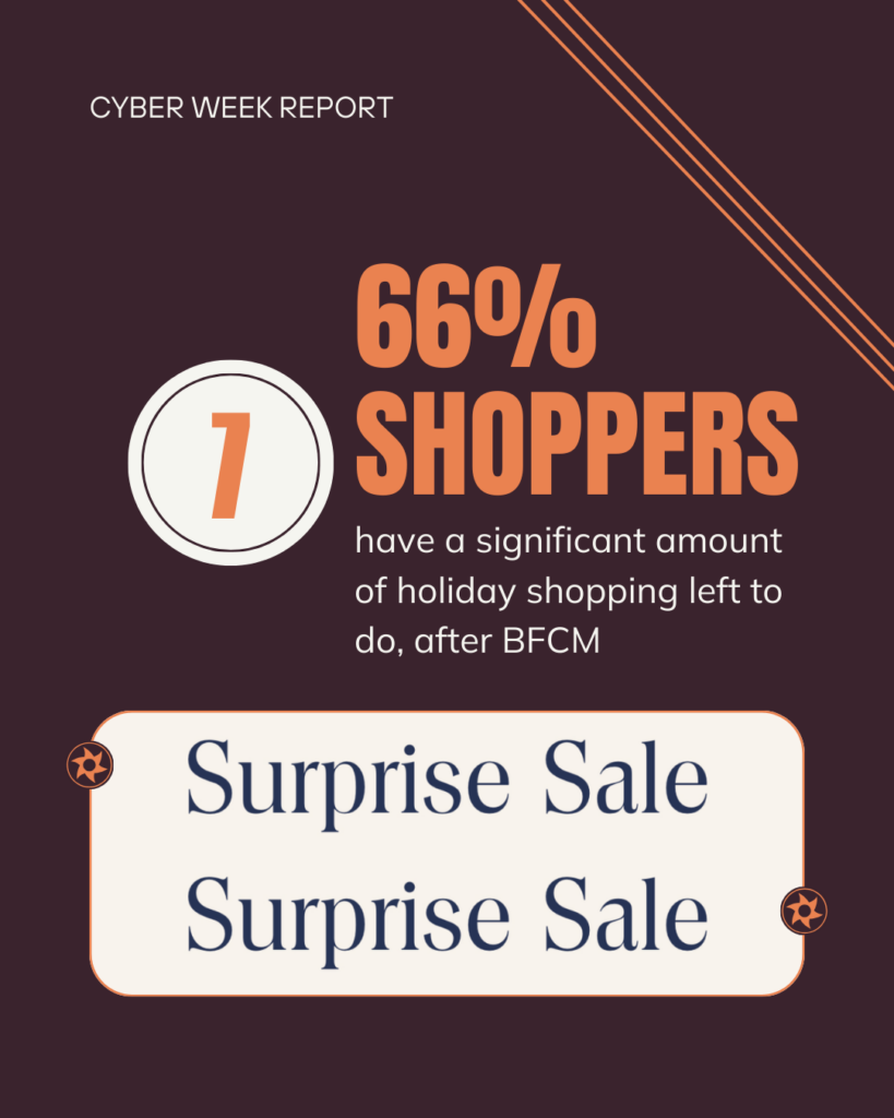 66% of shoppers. 2023 BFCM season.