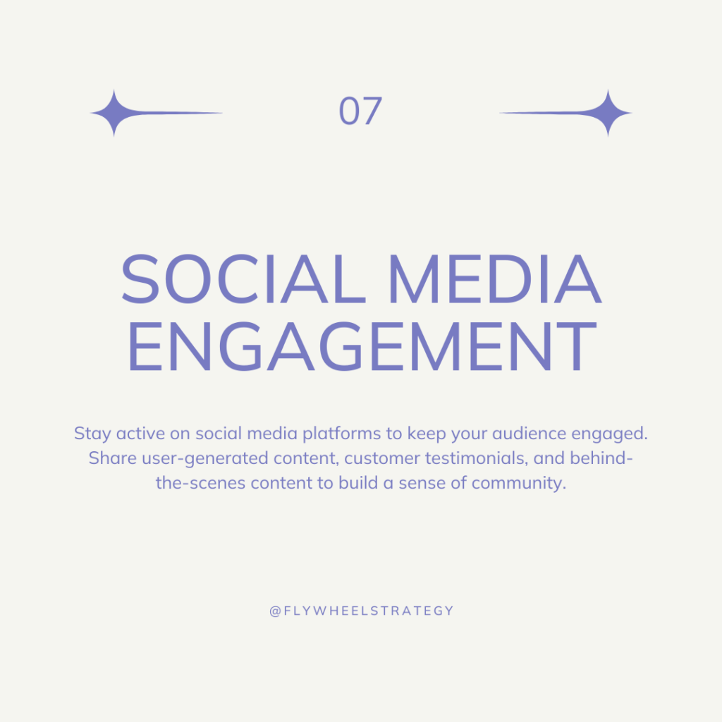 Post BFCM. Social media engagement. Flywheel Strategy.