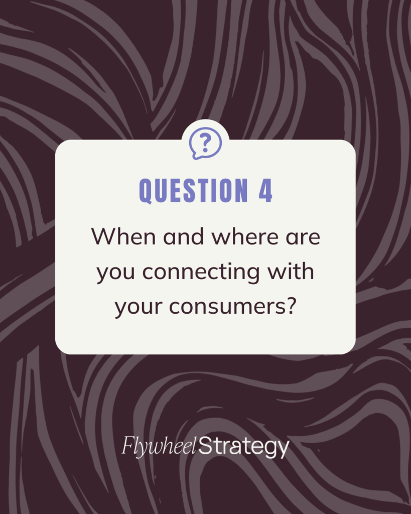 When and where are you connecting with your consumers - Flywheel Strategy