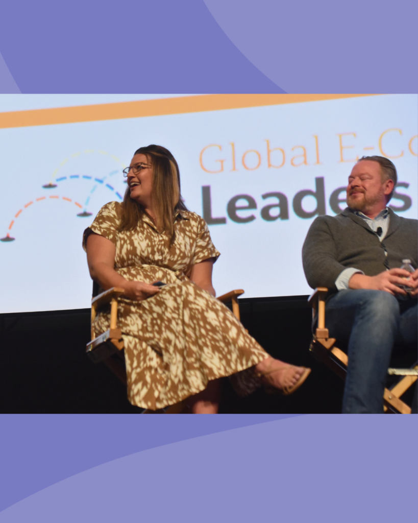 Kate MacCabe, Flywheel Strategy and Jeff Campbell, RealDefense at the Global Marketing Showcase at Global Ecommerce Leadership Forum: LA 2024.