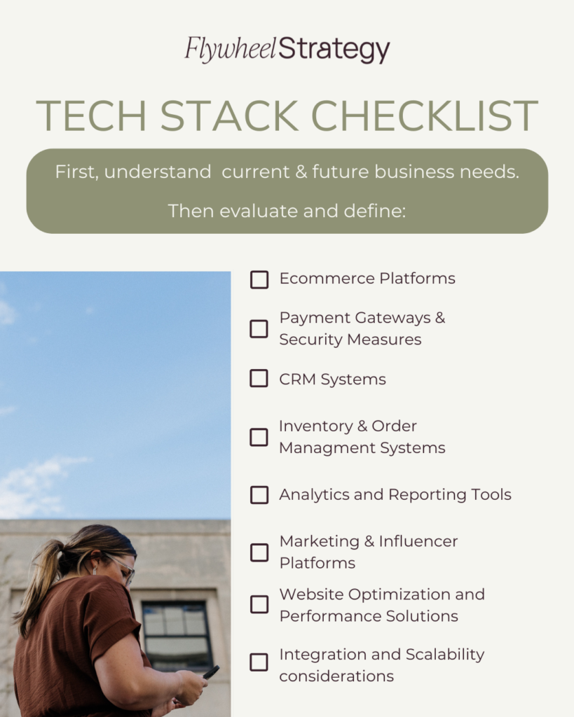 Tech Stack Evaluation checklist. Flywheel Strategy.