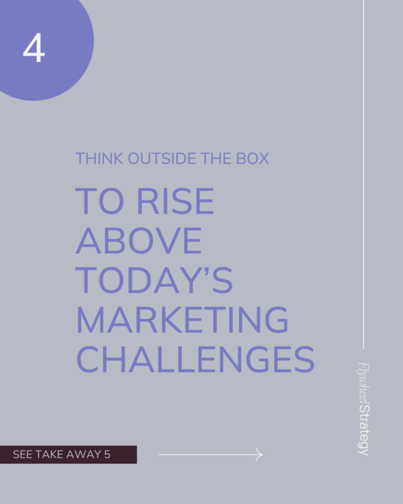 Think outside the box to rise above today's marketing challenges. Flywheel Strategy.