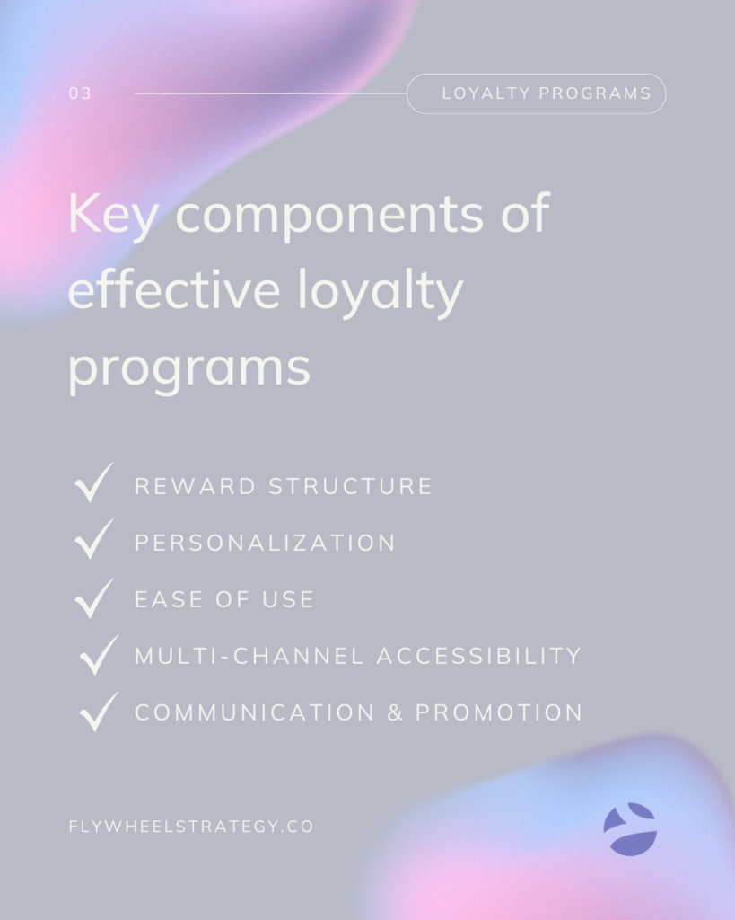 5 key components to a strong loyalty program. Flywheel Strategy.