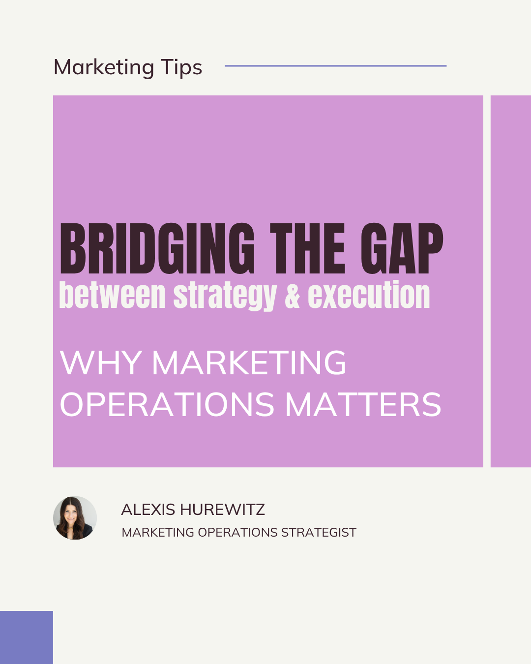 Bridging the Gap Between Strategy and Execution: Why Marketing Operations Matters. Alexis Hurewitz. Flywheel Strategy.