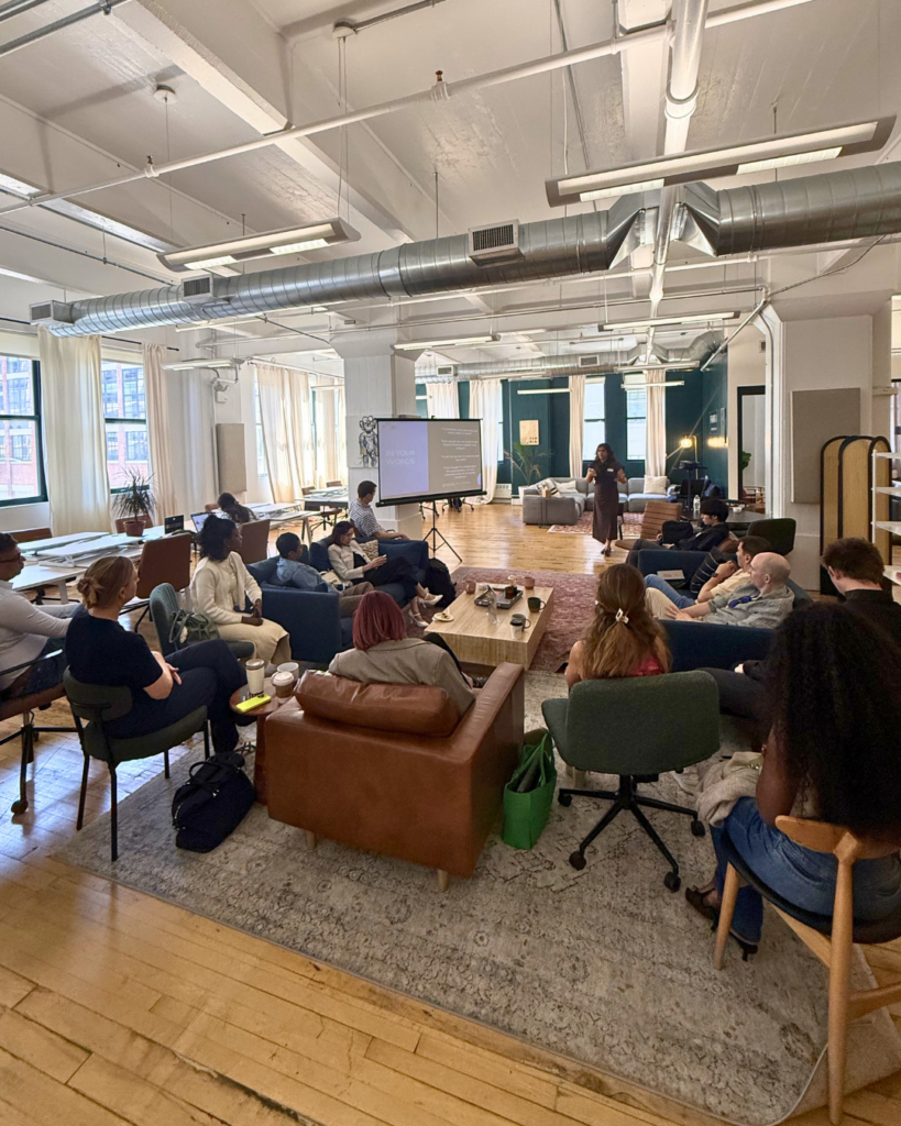 True Confessions: NYC Tech Week event Flywheel Strategy. Group view with Charu Mehra