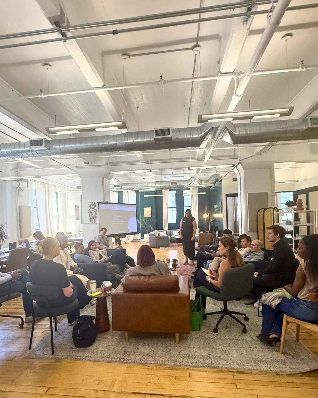 True Confessions: NYC Tech Week event Flywheel Strategy. Kate MacCabe facilitating.